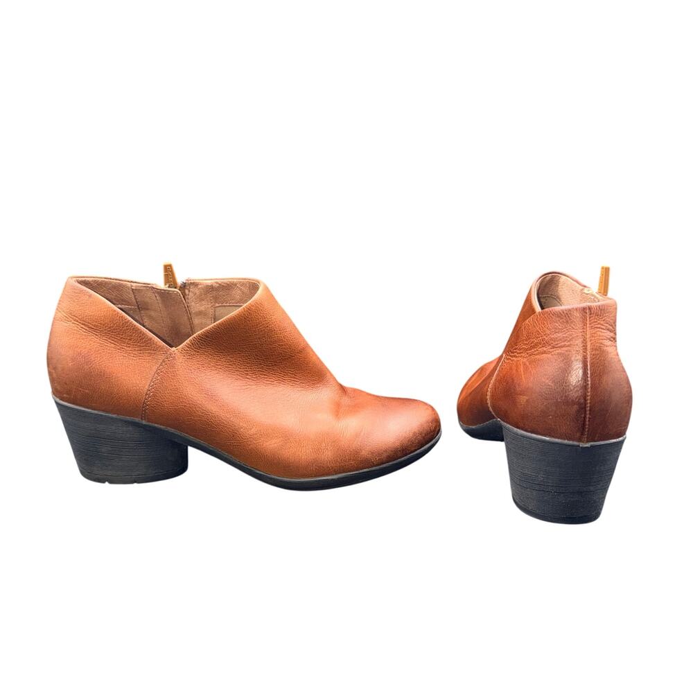 Dansko Maria Brown Leather Ankle Boots Women’s 38 US 7.5-8 Side Zip Booties